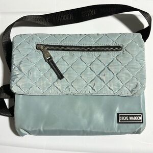 Steve Madden Bjodie Women’s Purse Nylon Crossbody Light Seafoam Blue Bag